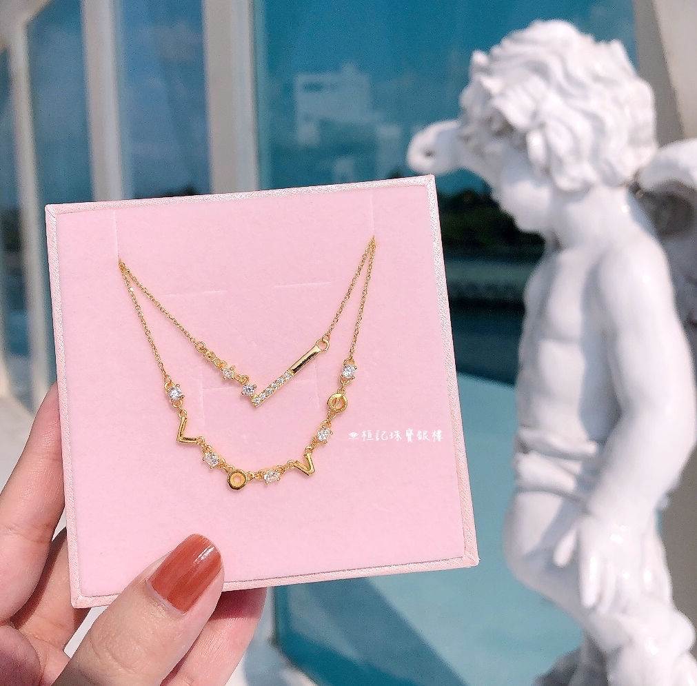 閃鑽自信/微愛唯愛 黃金項鍊