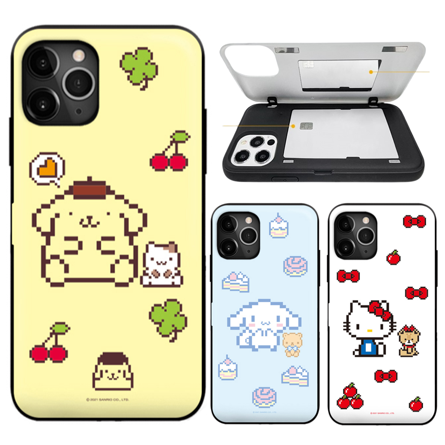 Sanrio - Door Card Case - 翻蓋插卡槽防撞手機雙層保護殼 TY