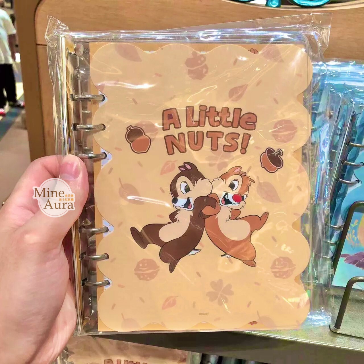 奇奇蒂蒂 Chip 'n Dale 圖案 線圈 筆記本 記事本 -上海迪士尼樂園