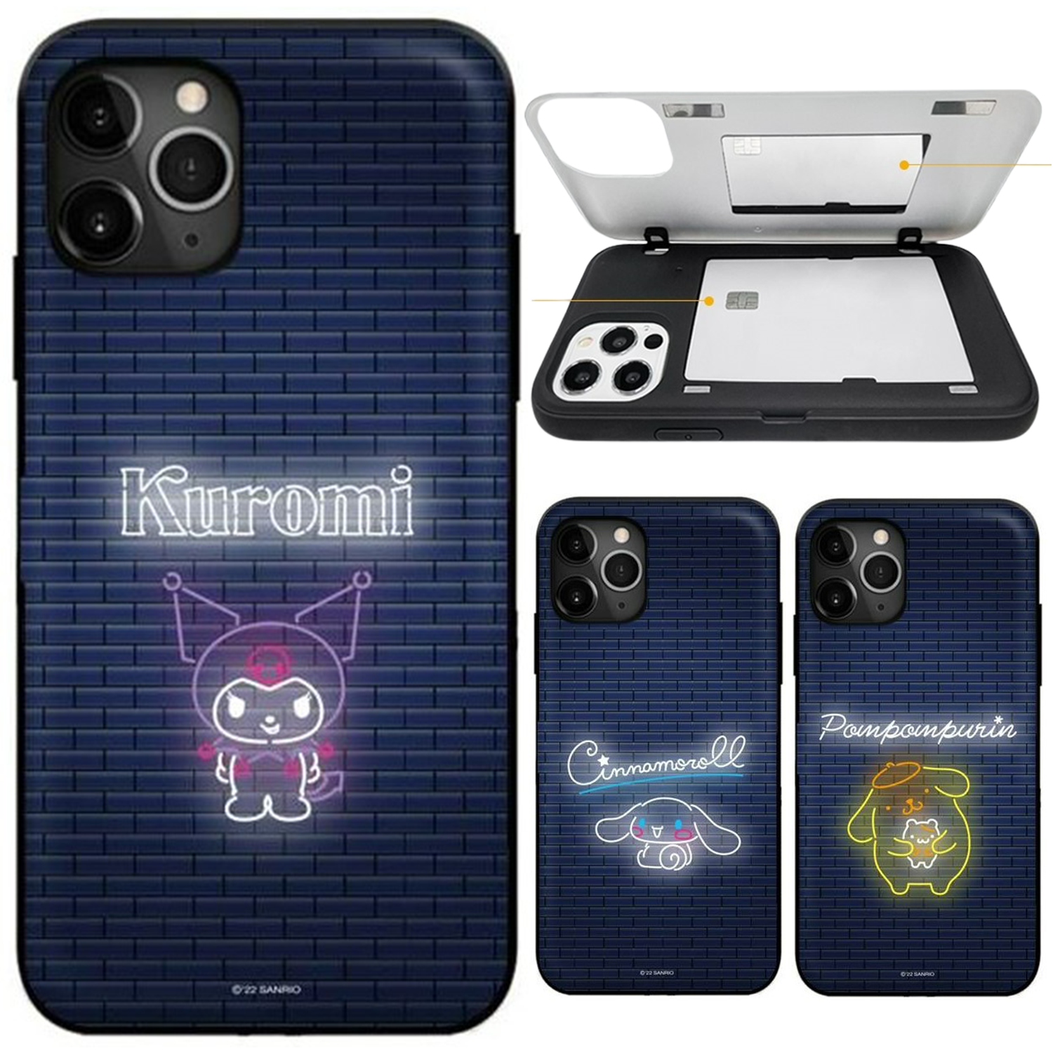 Sanrio - Door Card Case - 翻蓋插卡槽防撞手機雙層保護殼 TY