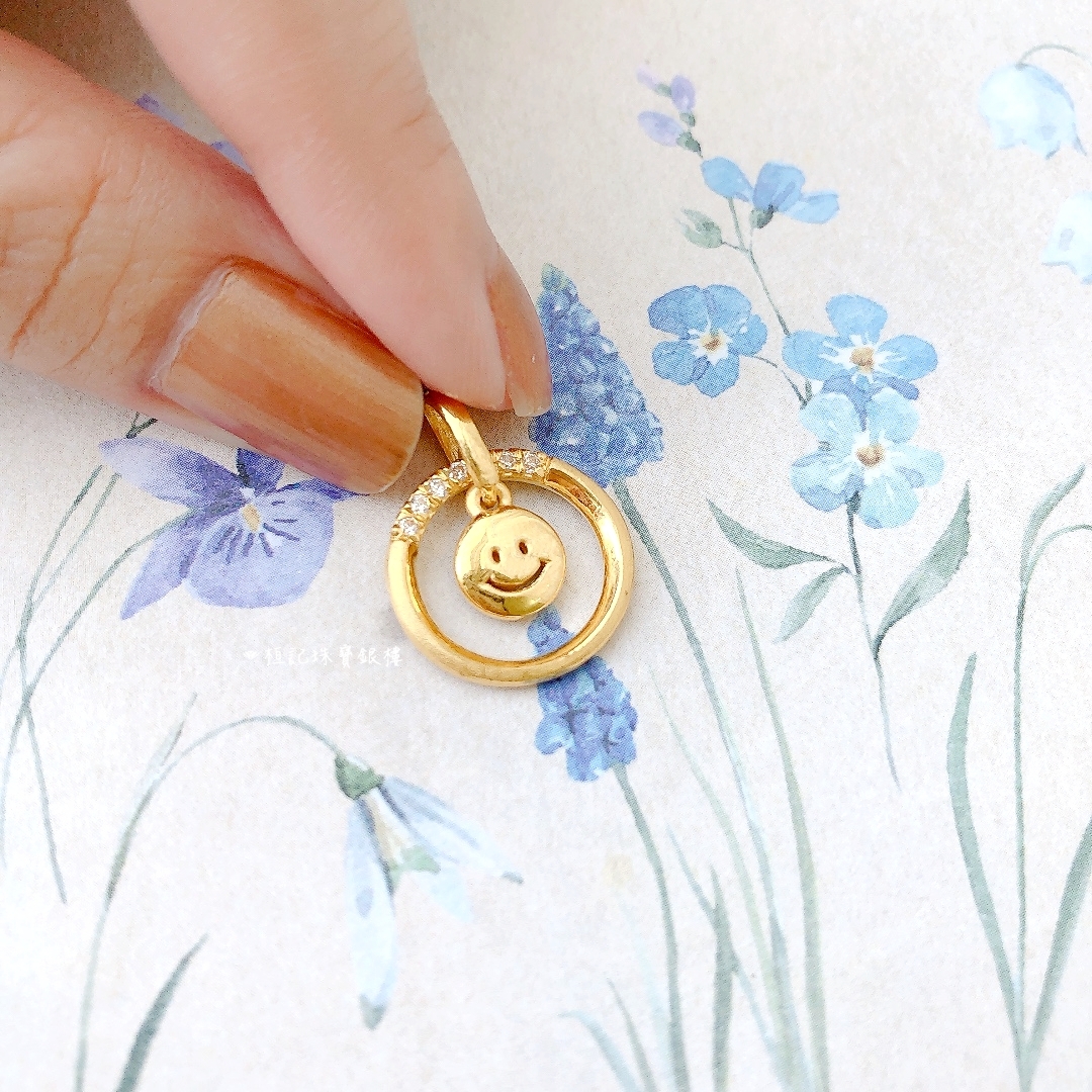 天天開心/閃耀圓舞曲/捕夢網(花型) 黃金墜子