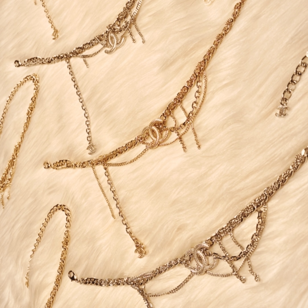 香奶奶 雙c千金名媛金銀多層流蘇翻玩項鍊