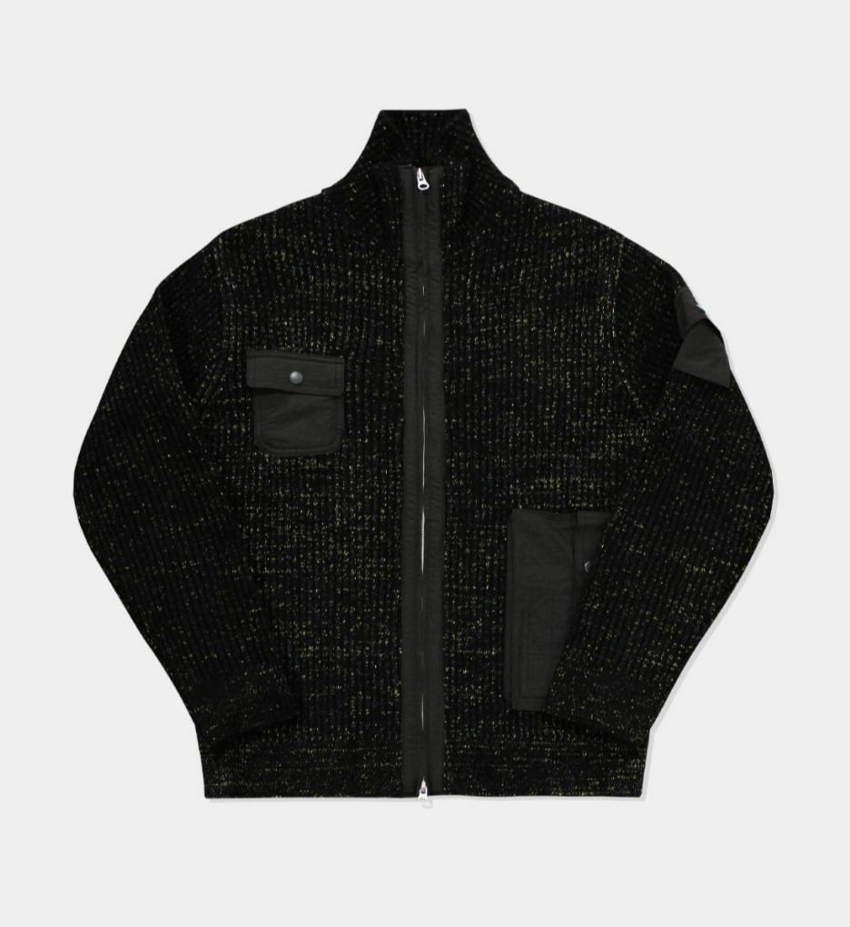 高領袋口拉鍊針織外套 OWN-033JK