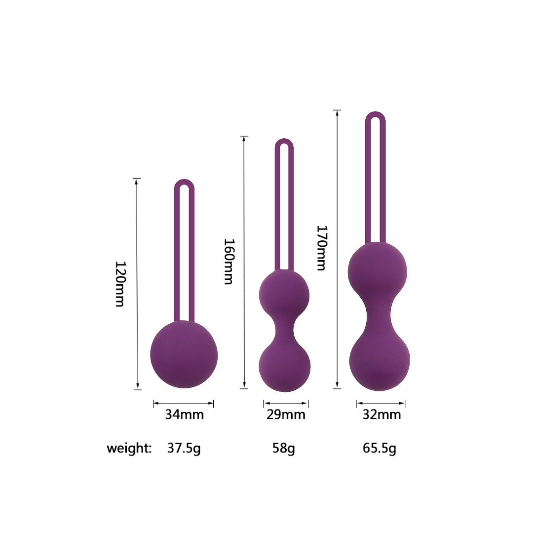 縮陰球三件套裝 - 紫色