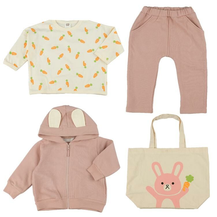 (現貨) 🇯🇵 100%日本直送 兔仔4件套福袋 (Top+外套+褲+袋) (Size 70)
