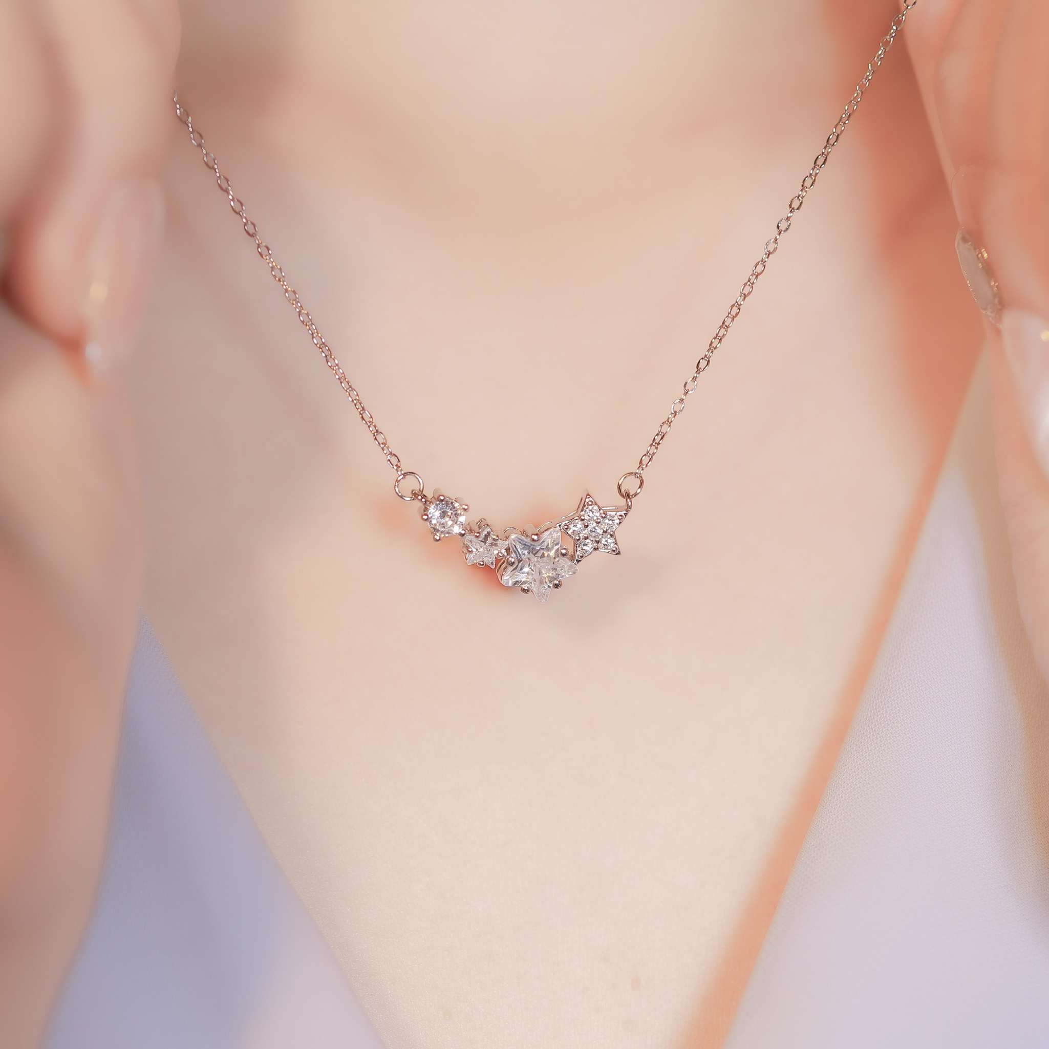 | 925純銀・白金・ 玫瑰金 | 星星之境項鍊 (銀/玫瑰金) | NE0973 |