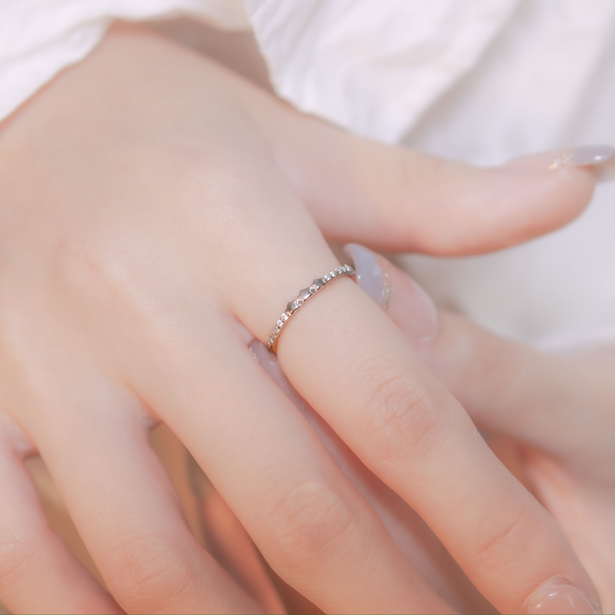 | 925純銀・白金・玫瑰金 | 微爍星星戒指（銀/玫瑰金）  | RI0585 |