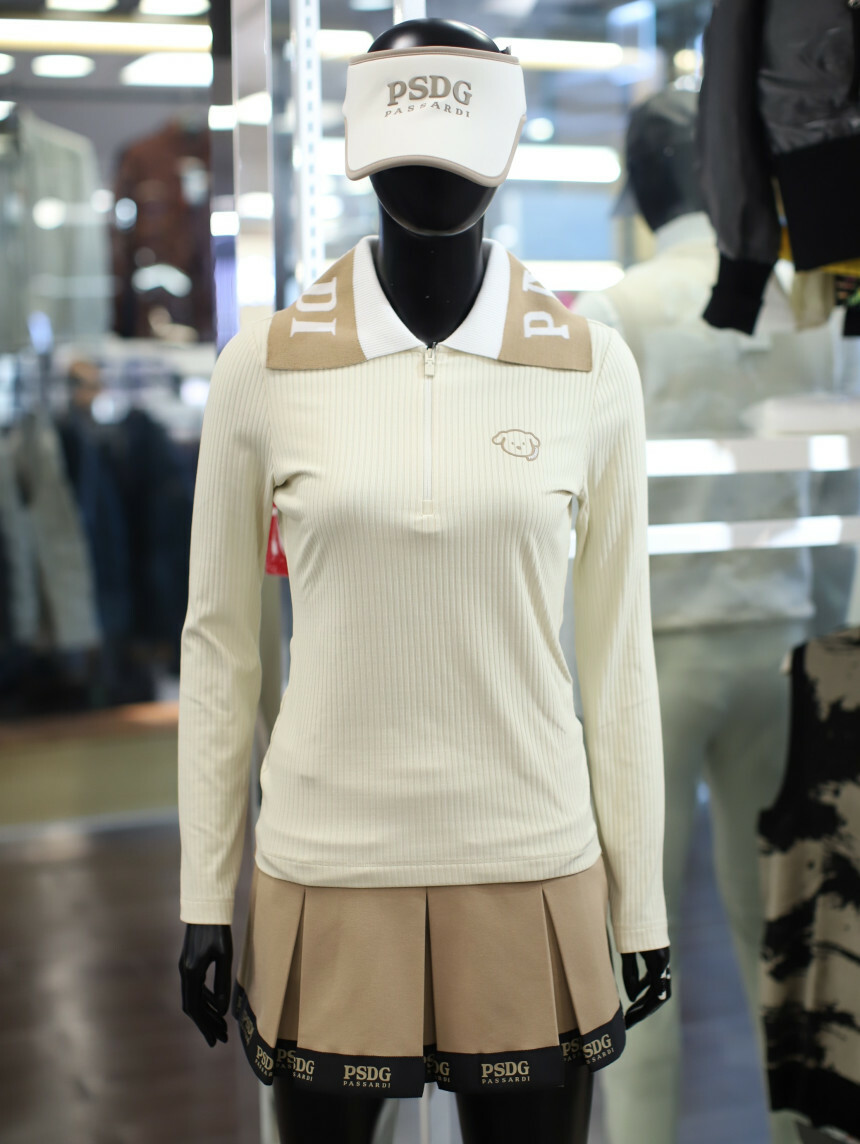 女款 401M 韓國Passardi Golf/ 豪華針織時尚印花字母T恤/高爾夫球衣