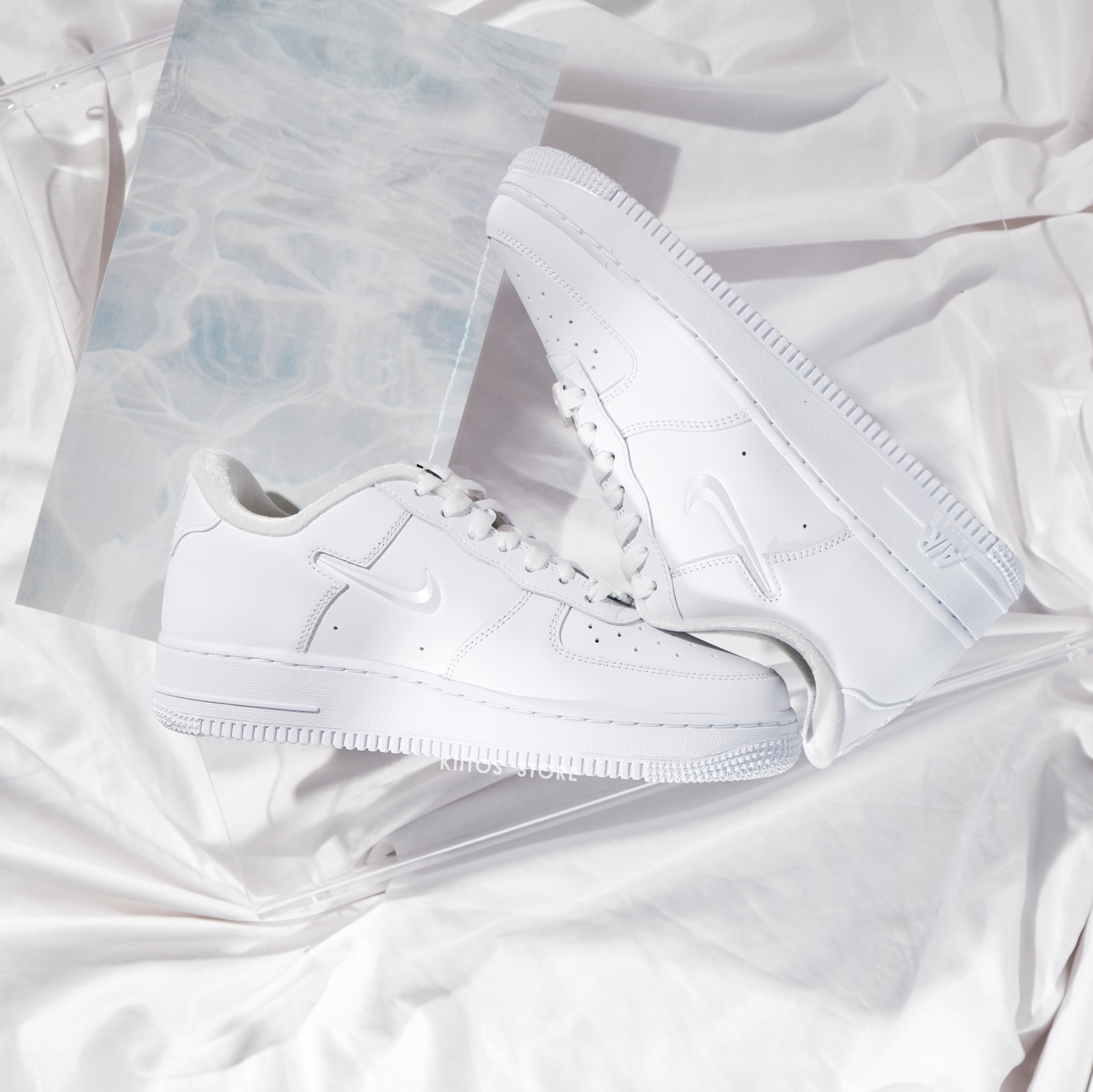 Nike Air Force 1 '07 SE "Tie-Dye Swoosh" 反光 絲緞 白勾 FB8251-100