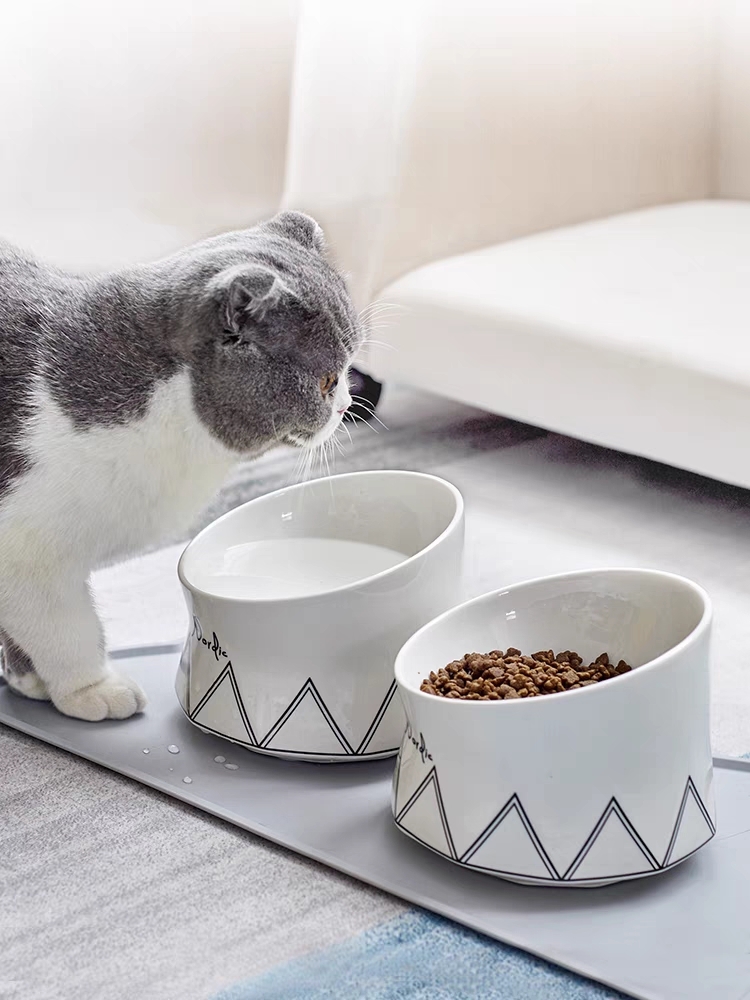 HOCC陶瓷碗 北欧棱面高脚碗