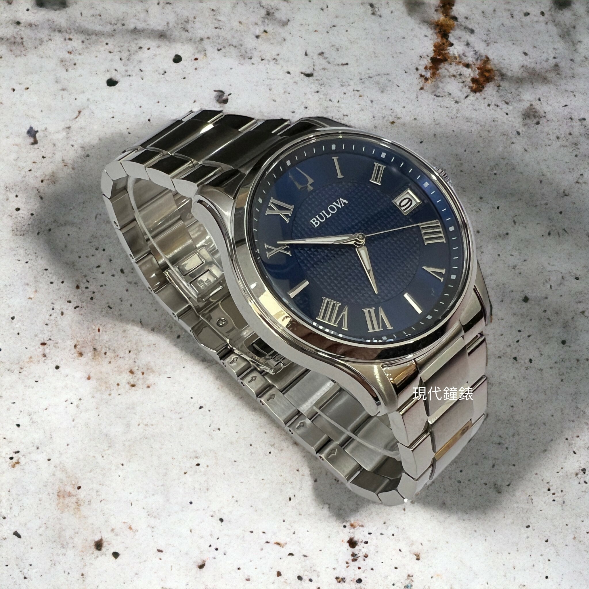【BULOVA 寶路華】經典羅馬數字腕錶 96B386 41mm 現代鐘錶