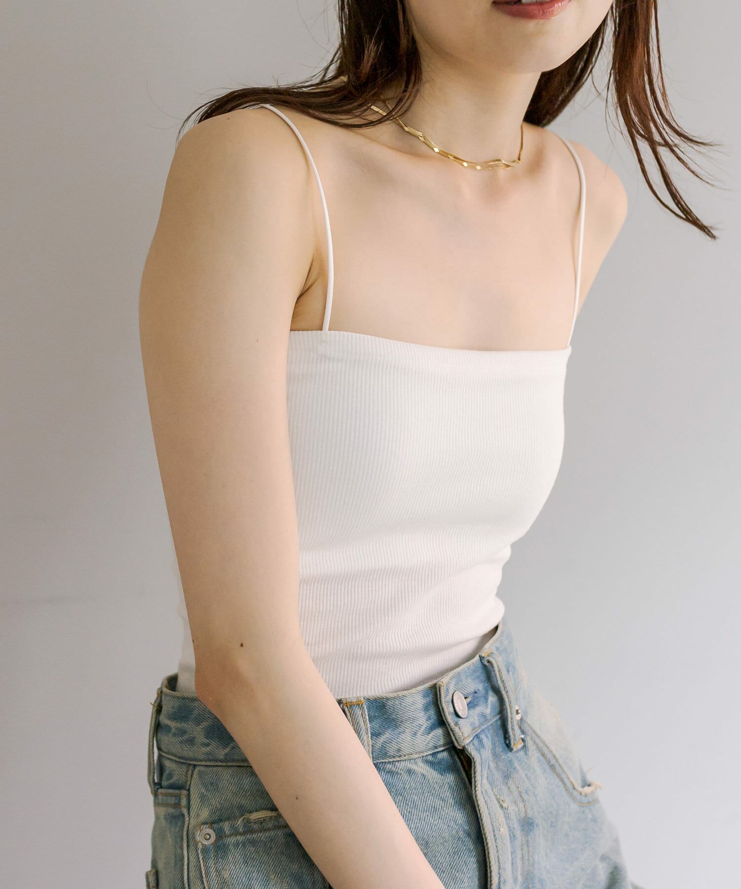 mystic(ミスティック) 【3色展開】パット付きキャミソール2白（MYZ1051206A0002）