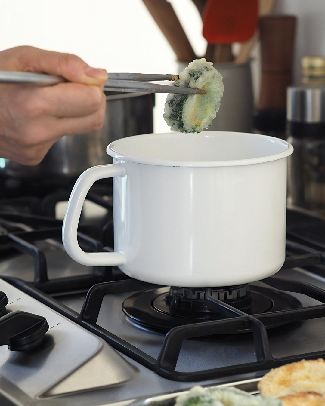 琺瑯圓型把手保存容器（膠蓋）｜野田琺瑯