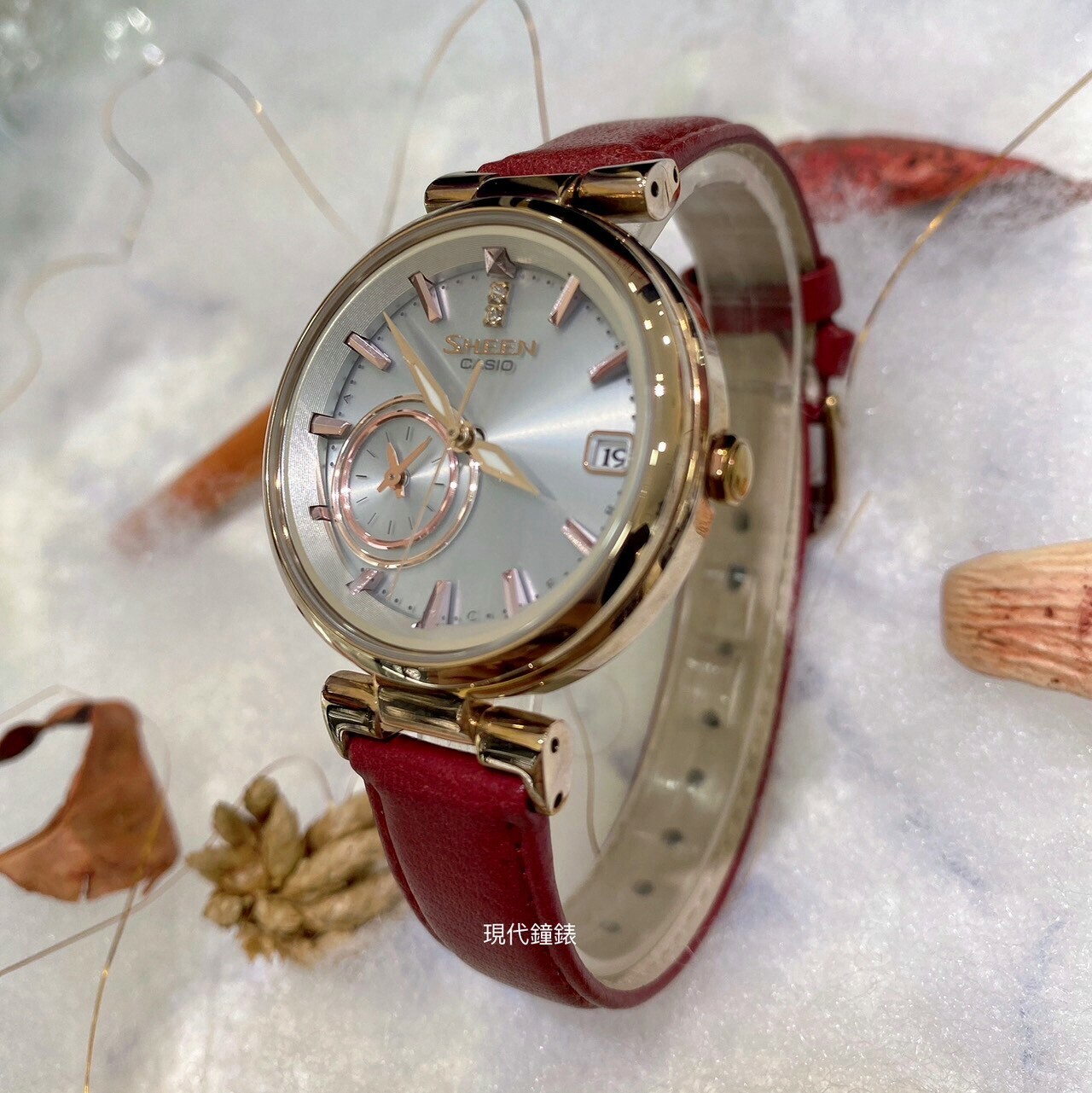 【CASIO 卡西歐】SHEEN系列 雅典娜之美藍芽傳輸太陽能腕錶 SHB-100CGL-7A 35mm 現代鐘錶