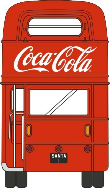 Oxford 76RM114CC 1:76 Routemaster Coca Cola Xmas 雙層巴士