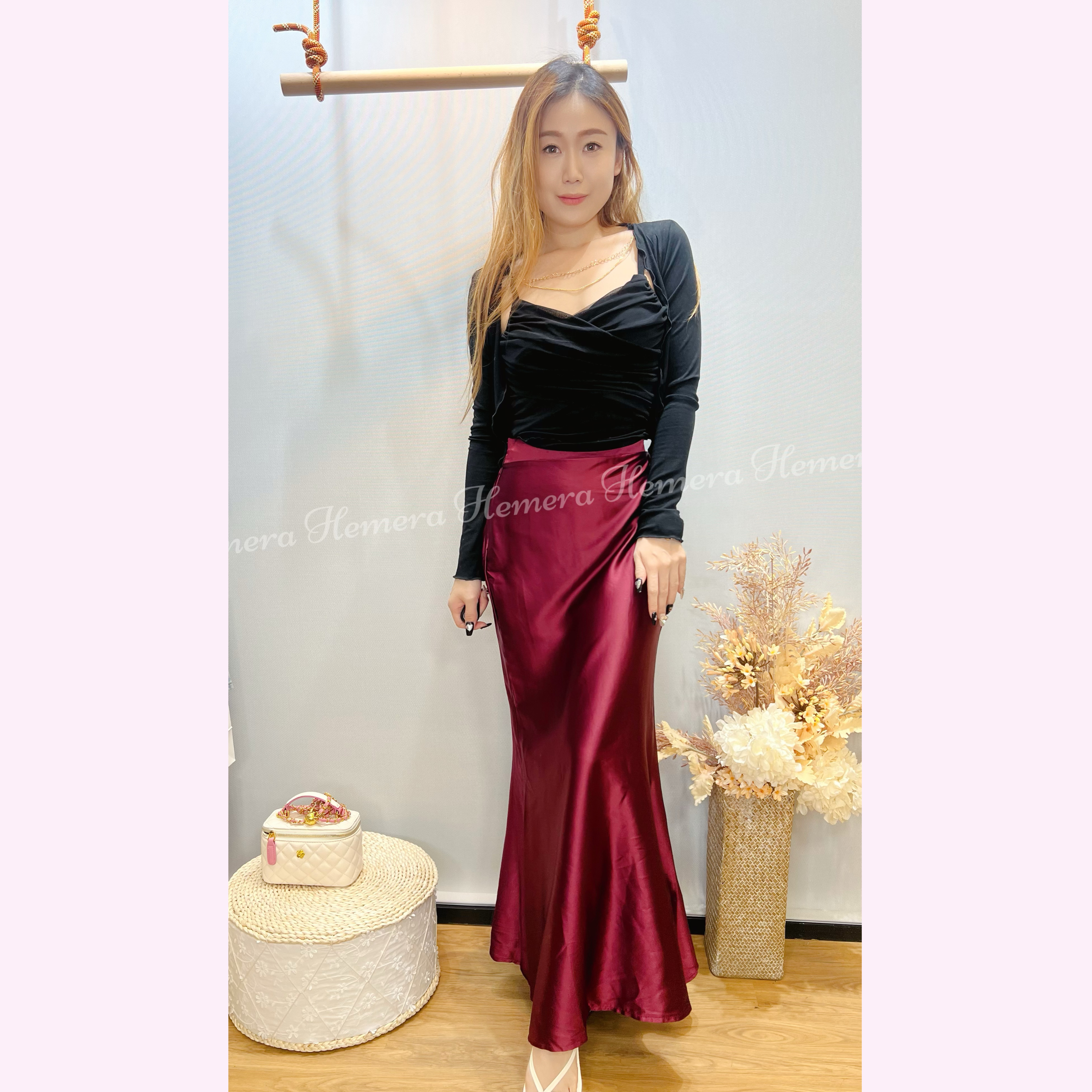 SK23W1006 絲滑長裙