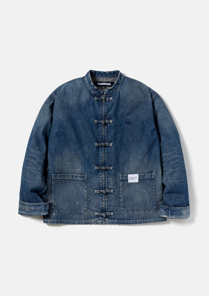 2023AW NEIGHBORHOOD WASHED DENIM KF 唐裝 牛仔 外套 水洗 現貨