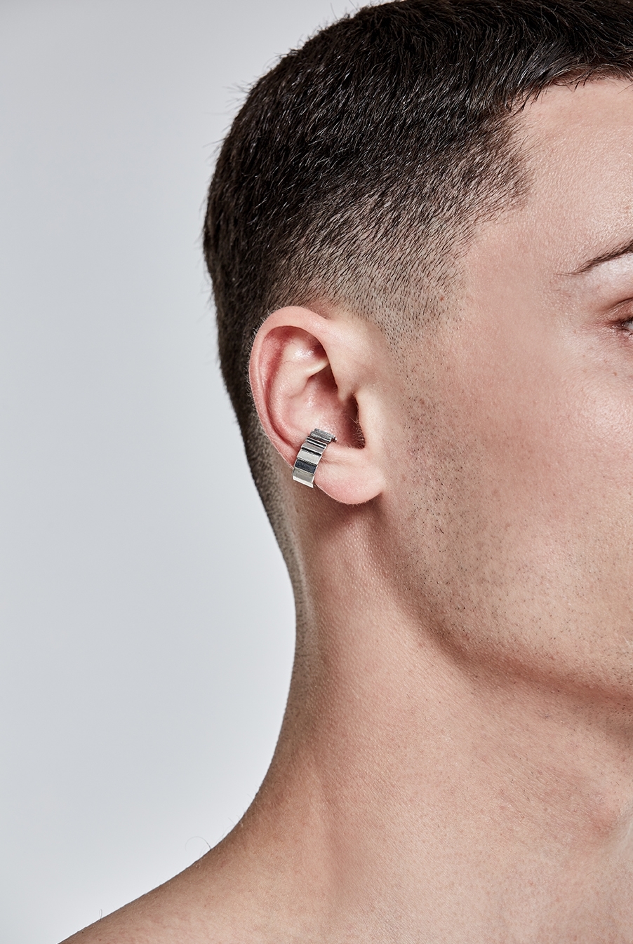 LOUVER Ear Cuff - silver