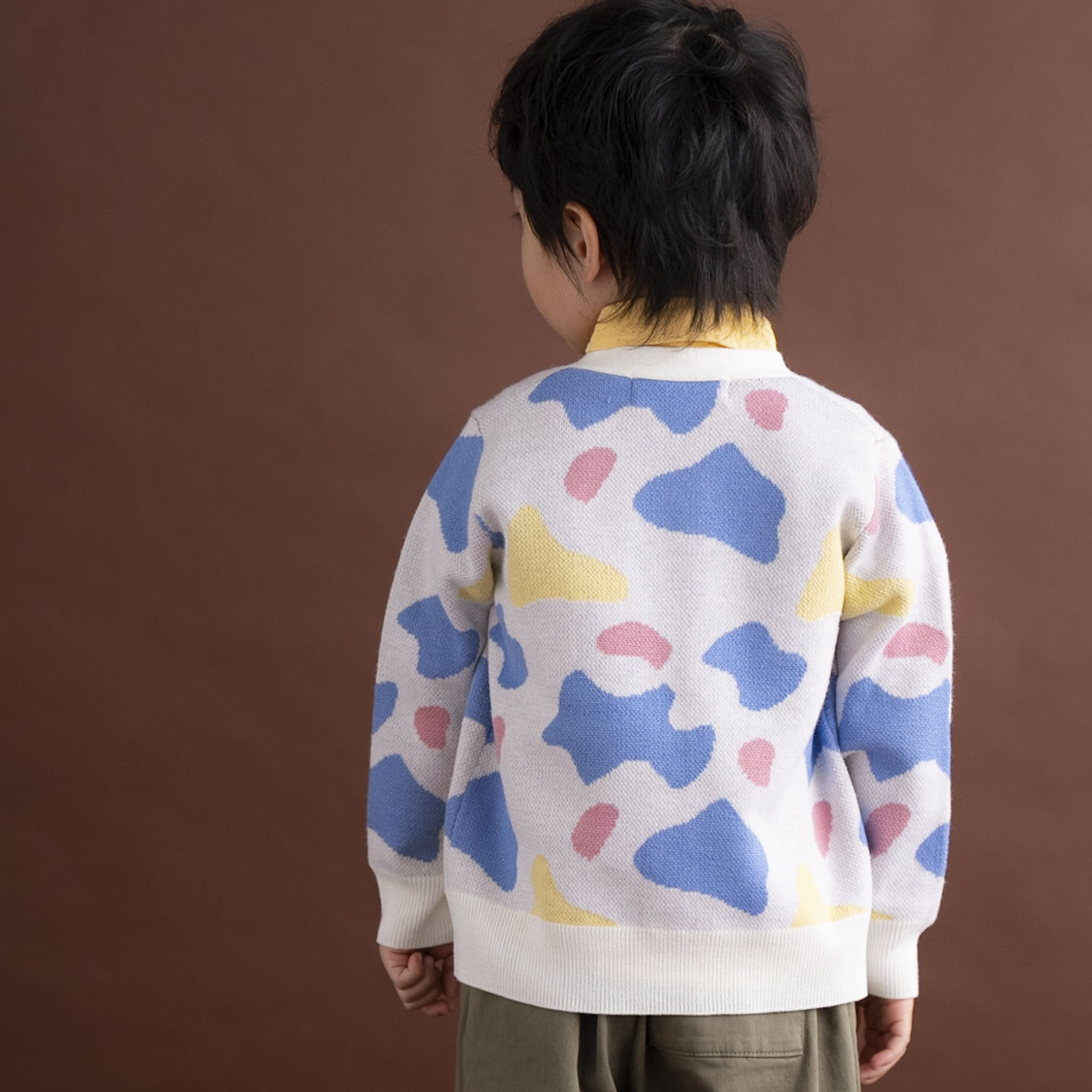 〖 Ami Amie 〗彩色乳牛紋開襟外套