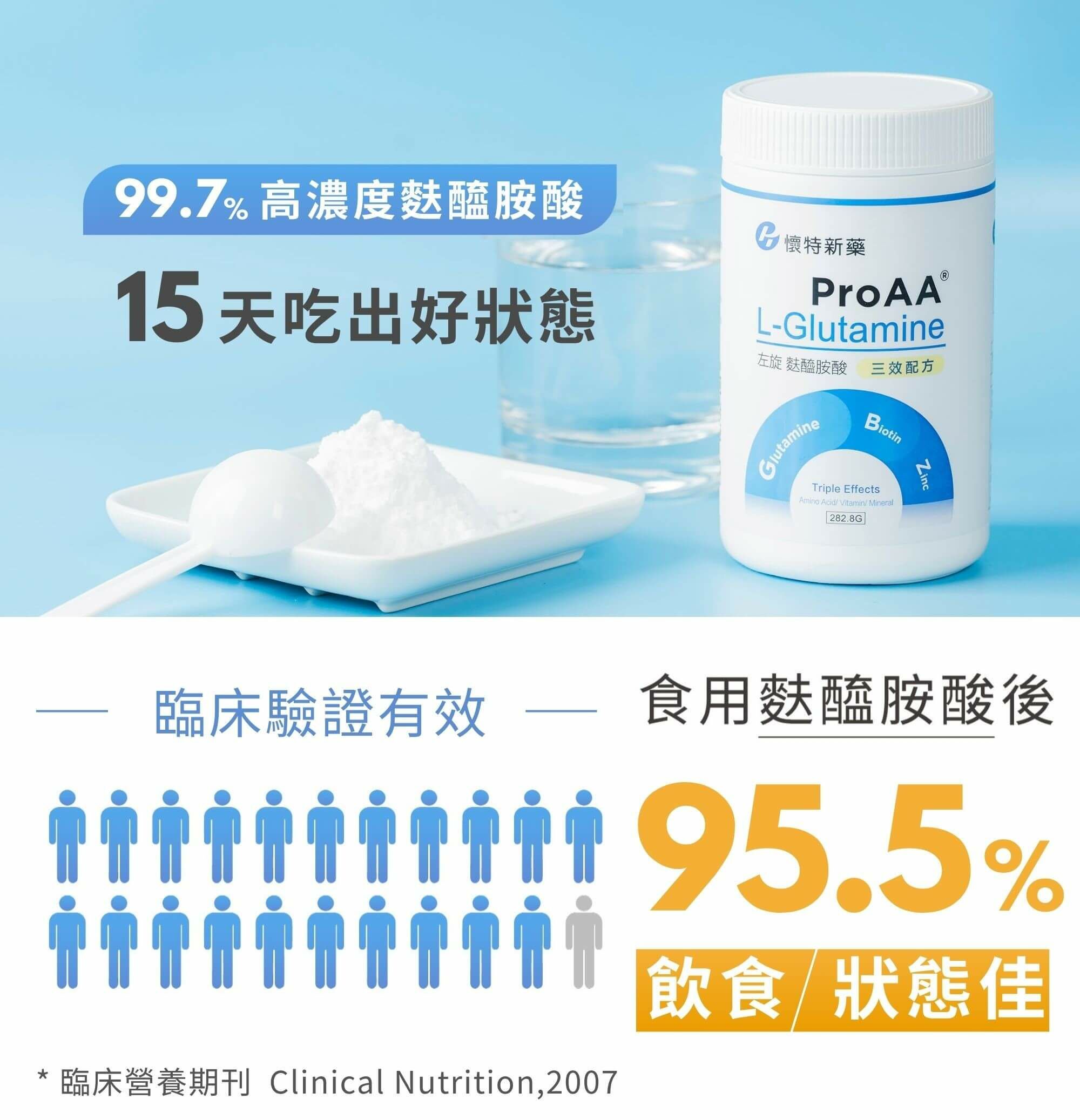 左旋麩醯胺酸有助於對抗副作用吃出好狀態