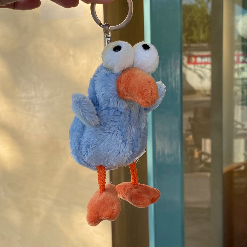 《3076》大眼睛呆萌鳥毛絨吊飾