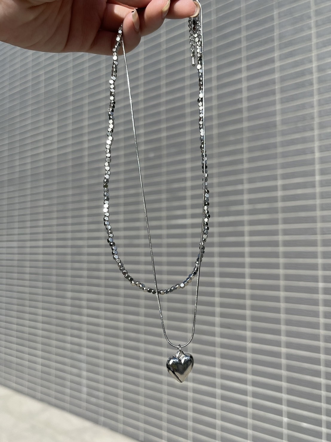 可拆式！小碎鑽愛心項鍊