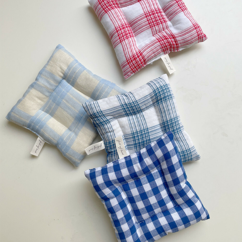 《3079》INS小方格清新隔熱杯墊