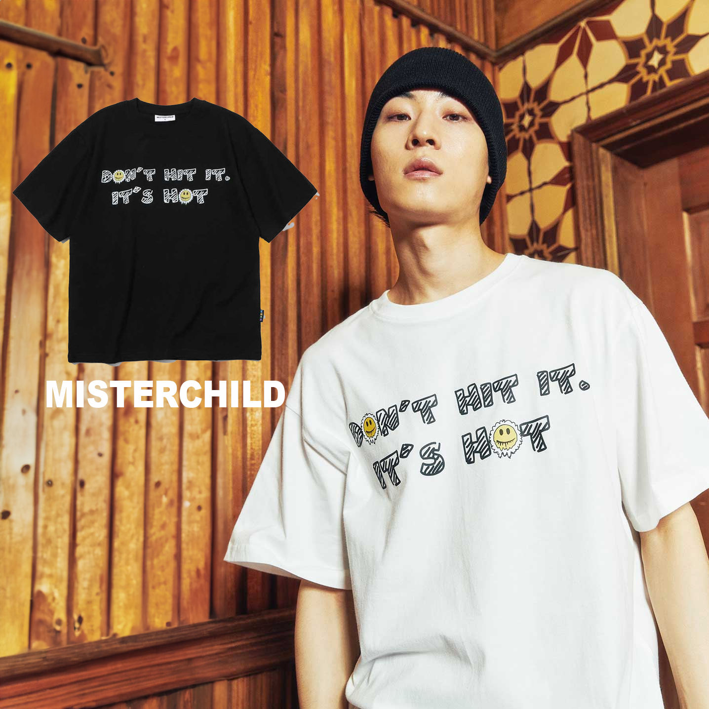 韓國代理品牌 Misterchild   DON'T HIT T-SHIRTS 麥克筆塗鴉 標語 短袖