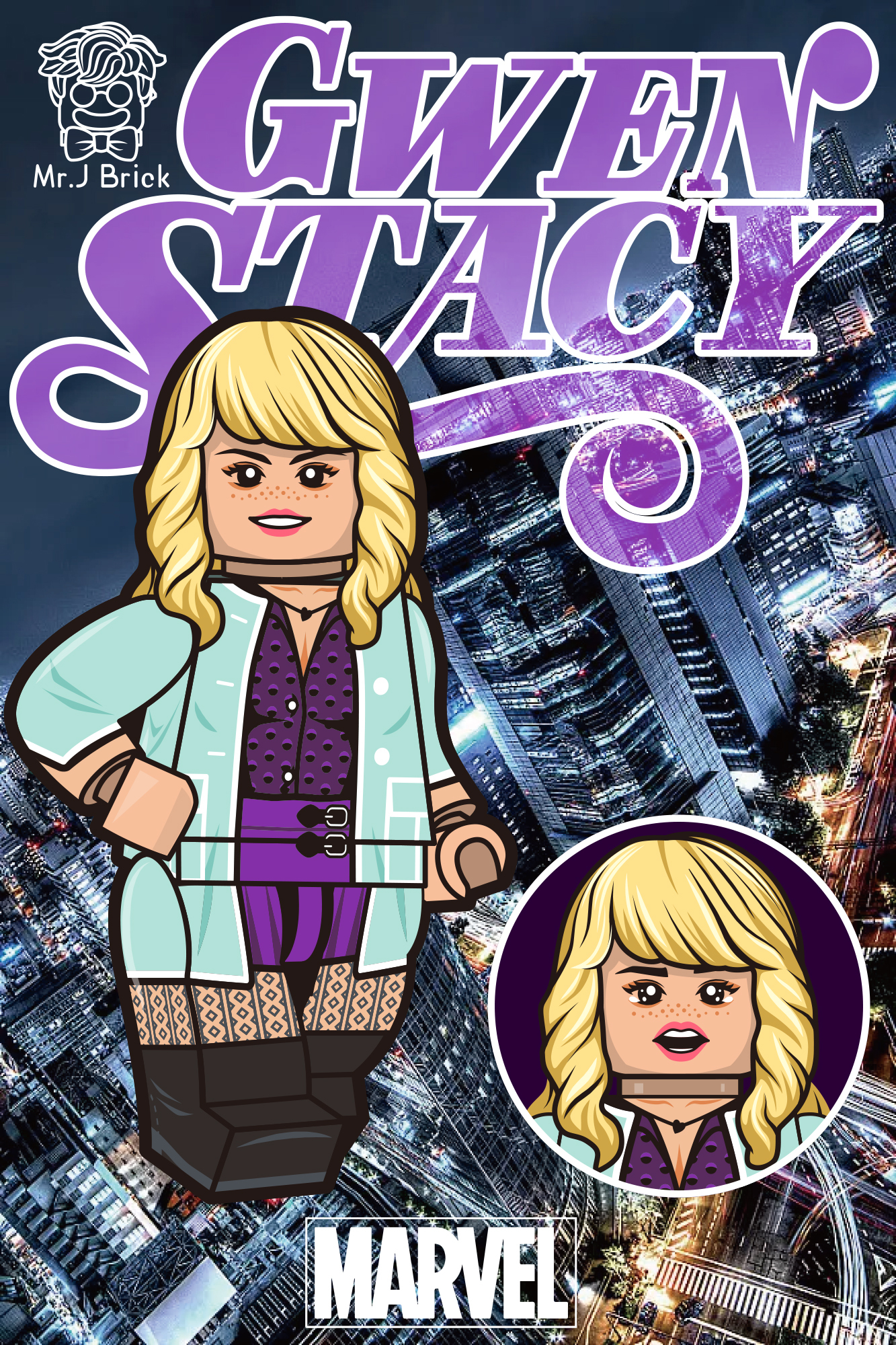 ［MrJ Brick][In Stock] Gwen Stacy [PADprinted]