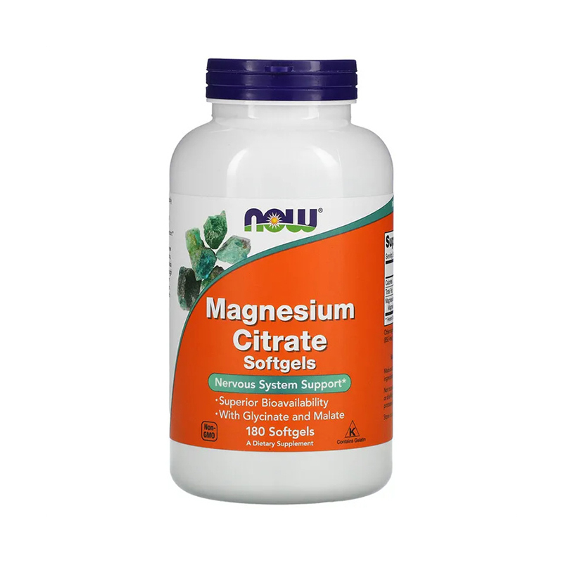 Now Foods Magnesium Citrate, 180 Softgels