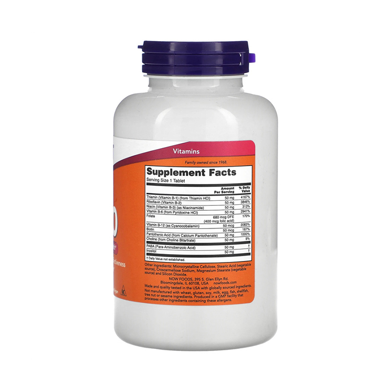 Now Foods B-50 , 250 Tablets