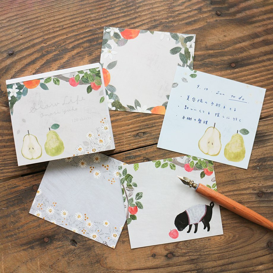 大森木綿子 慢生活 120枚便條本 memo｜日本表現社