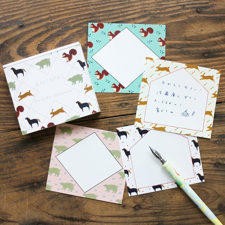 安原ちひろ 動物 120枚便條本 memo｜日本表現社