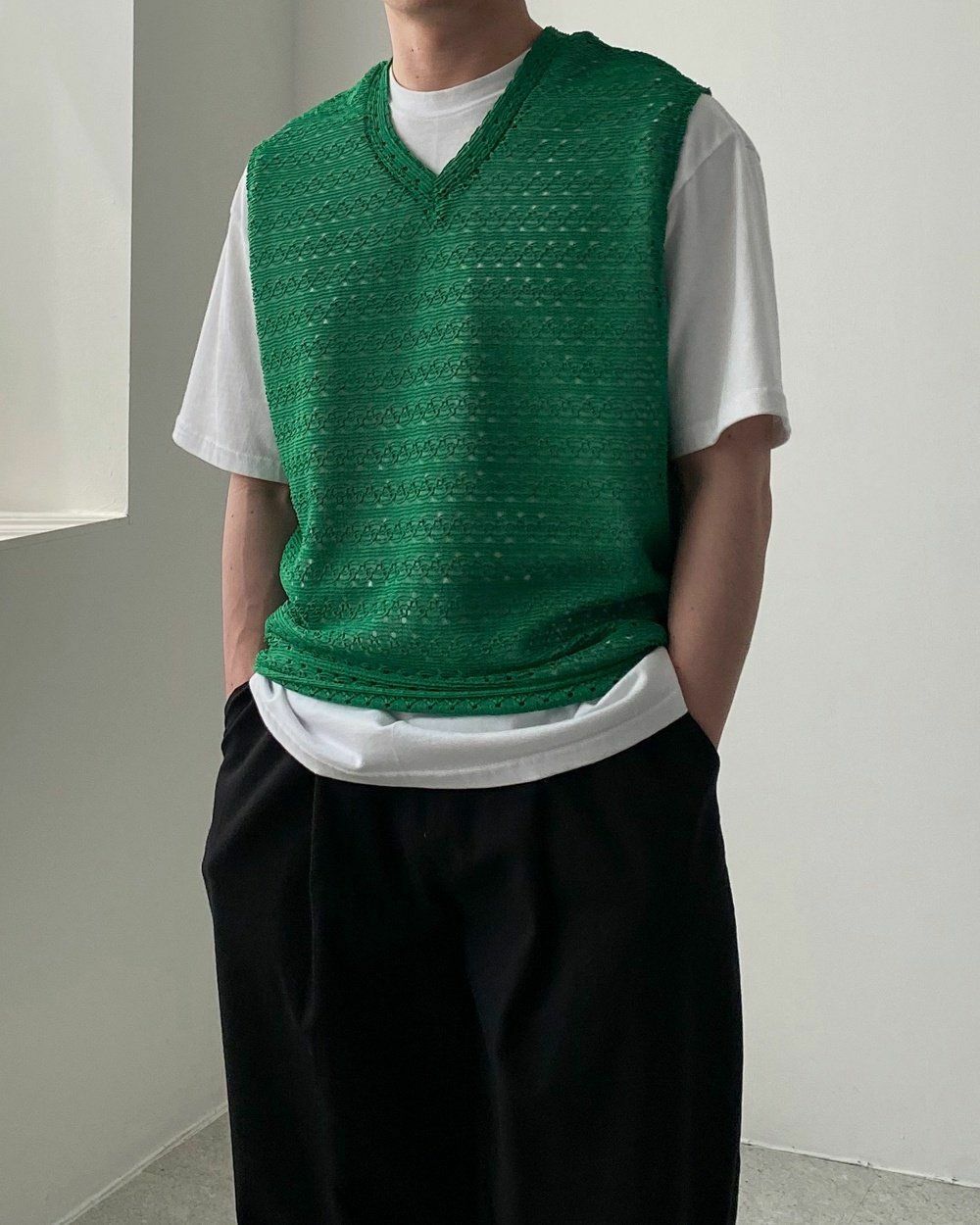 V領暗紋背心 GAMBLE-021V