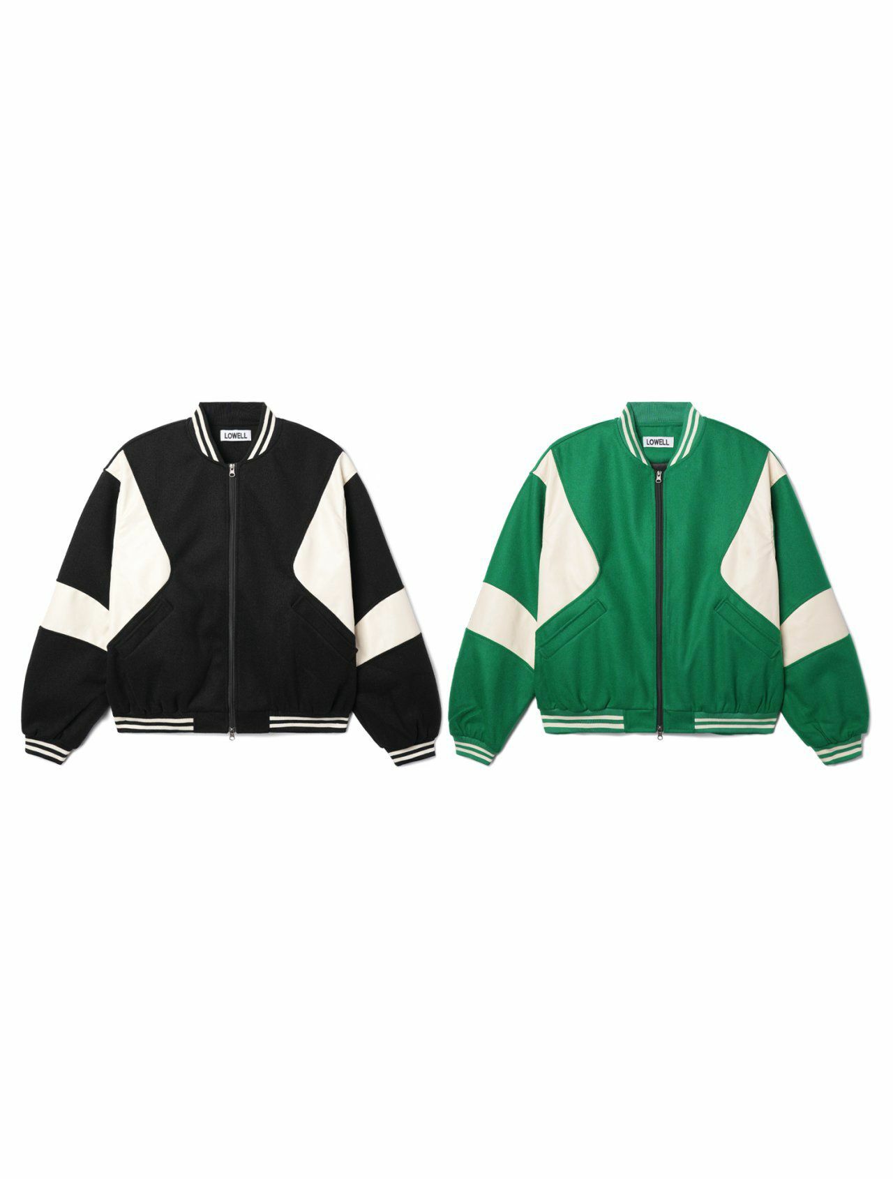 拼色拉鍊外套 Lowell-016JK