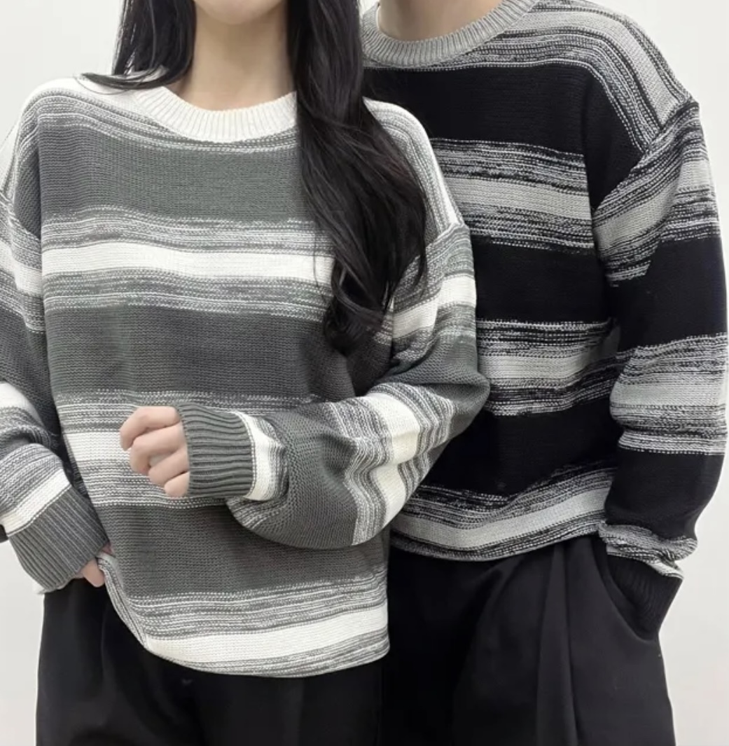 [UNISEX] Boxer橫間針織衛衣