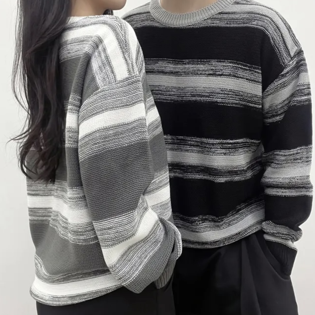[UNISEX] Boxer橫間針織衛衣