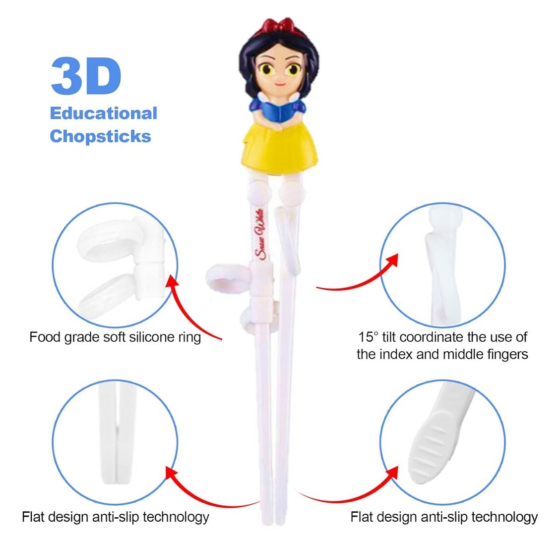 迪士尼公主 |3D幼兒學習筷子- 白雪公主(三階段合一)