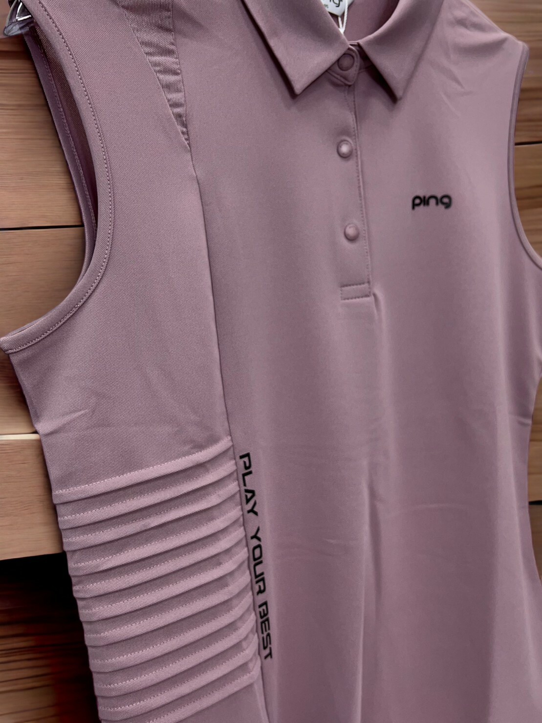 女款 【現貨】PING春夏秋季時尚印花字母拉皺造型無袖背心