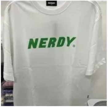 [IMPERFECTION] NERDY BIG LOGO S/S T-SHIRT (NERDY ORIGIN FIT),GREEN, PNES23KG121005 [FINAL SALE] (SDF1113)