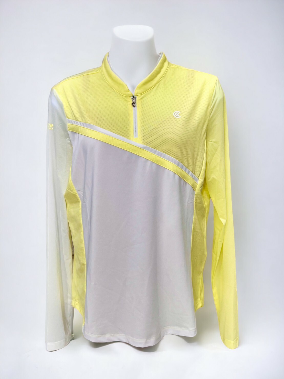 女款【現貨】Cleveland 時尚雙拼色斜邊V領設計涼感長袖T恤/高爾夫球衣