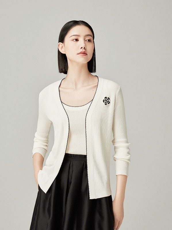 小香風珠花針織套裝 兩色