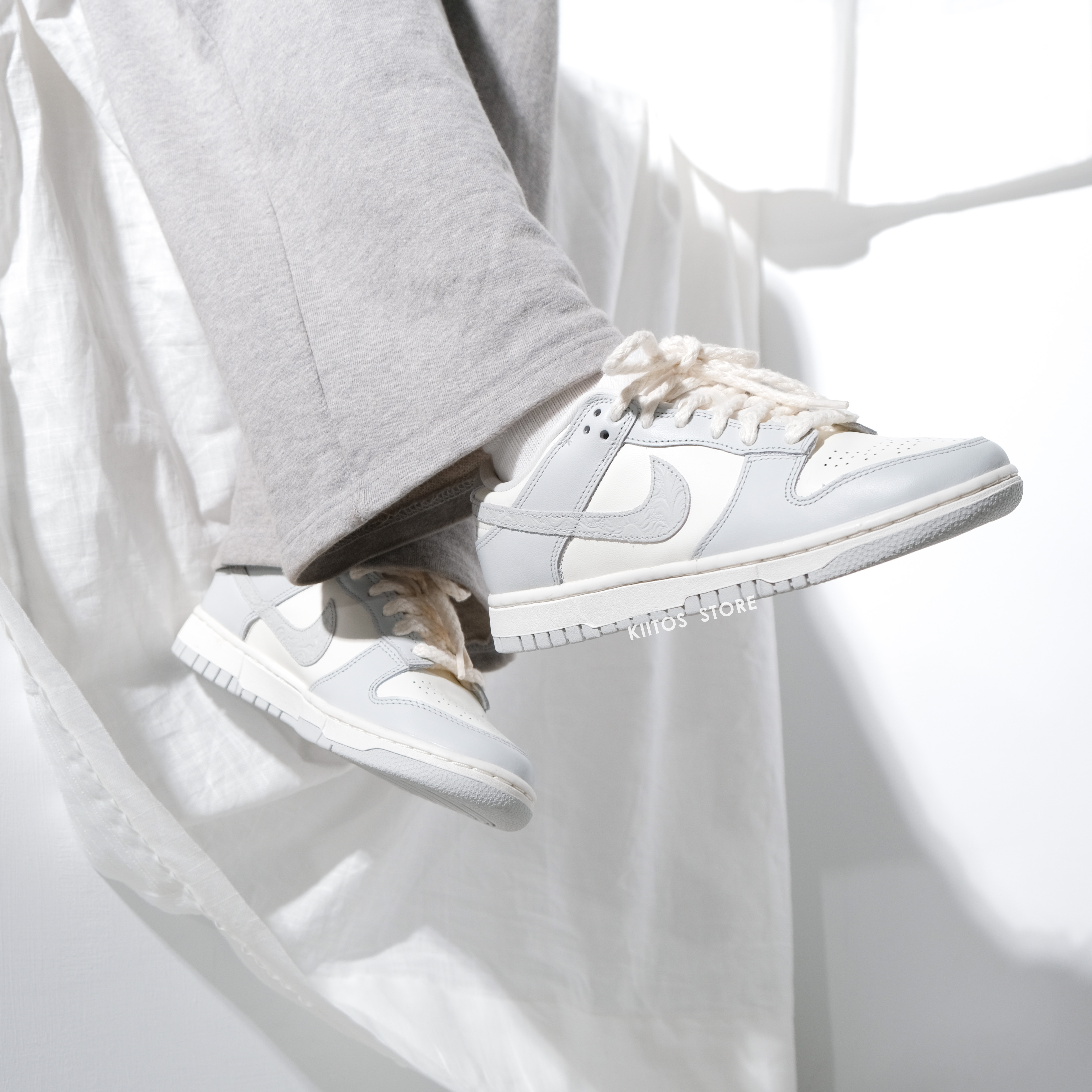 NIKE DUNK LOW 灰白浮雕 FJ4553-133