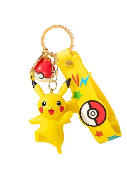 寶可夢中心官方鑰匙圈 - 皮卡丘 / 耿鬼 / 胖丁 / 正電拍拍 / 負電拍拍