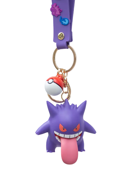 寶可夢中心官方鑰匙圈 - 皮卡丘 / 耿鬼 / 胖丁 / 正電拍拍 / 負電拍拍