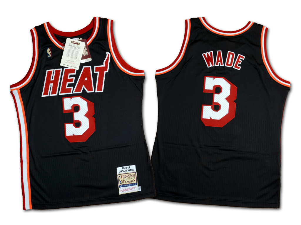Mitchell & Ness 邁阿密熱火隊 Dwyane Wade 2013-2014 復刻 球員版球衣