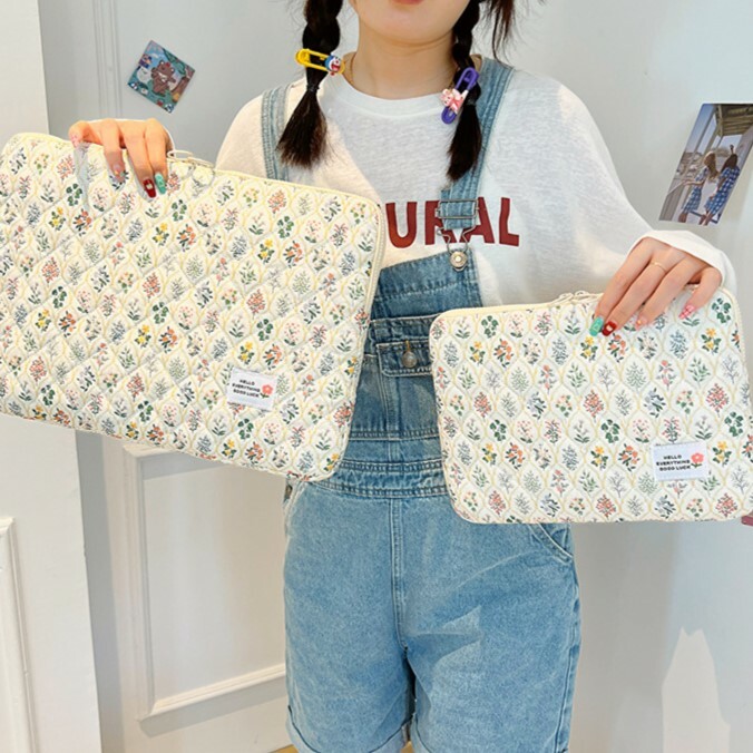 《3085》高級感碎花小平板電腦包