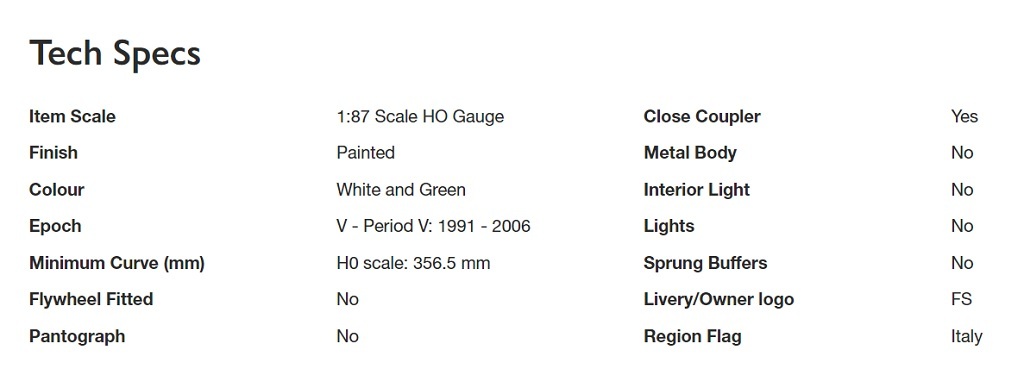 Rivarossi HR4359 HO規 Intercity Plus, FS 客車廂.3輛