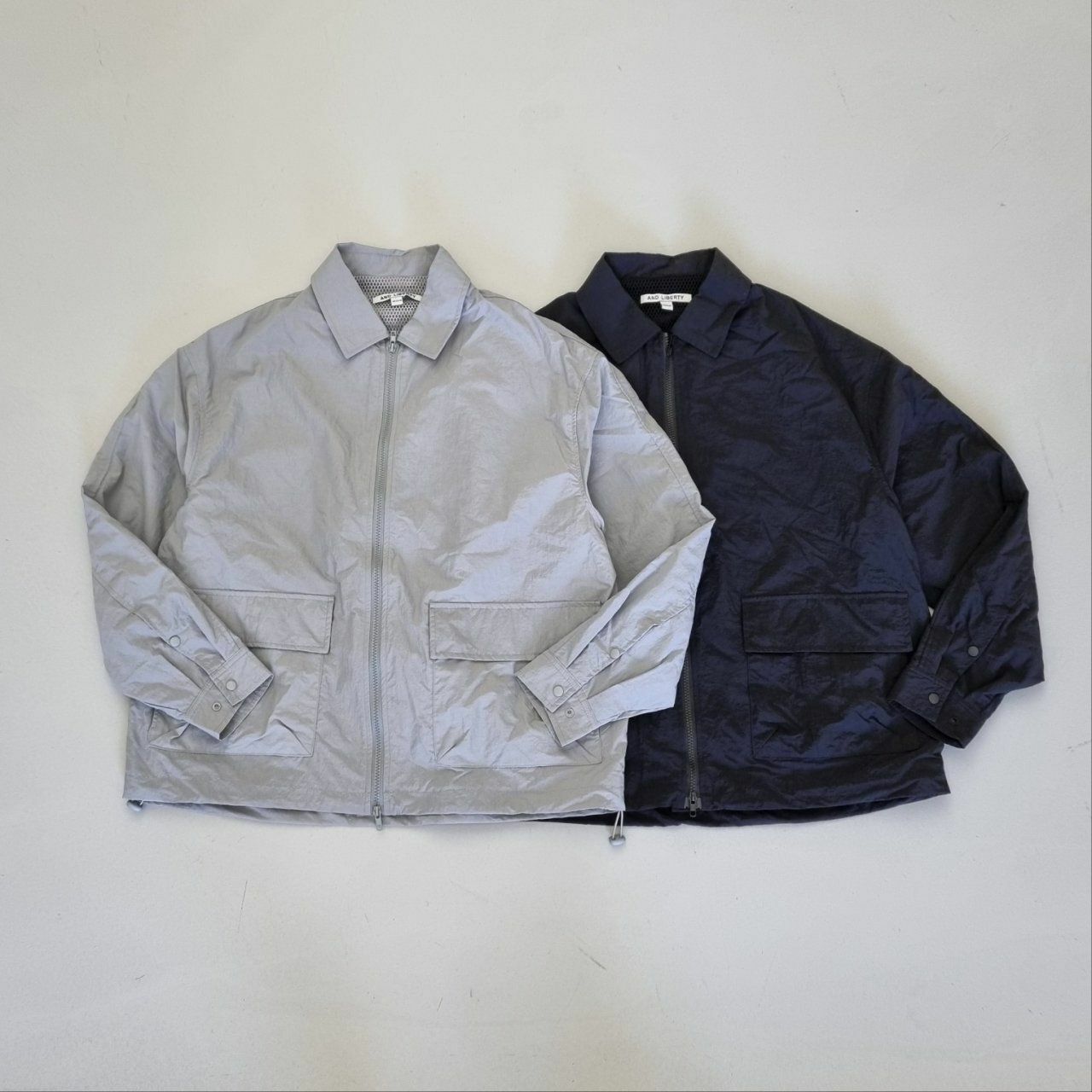 淨色恤衫領拉鍊外套 And Liberty-009JK