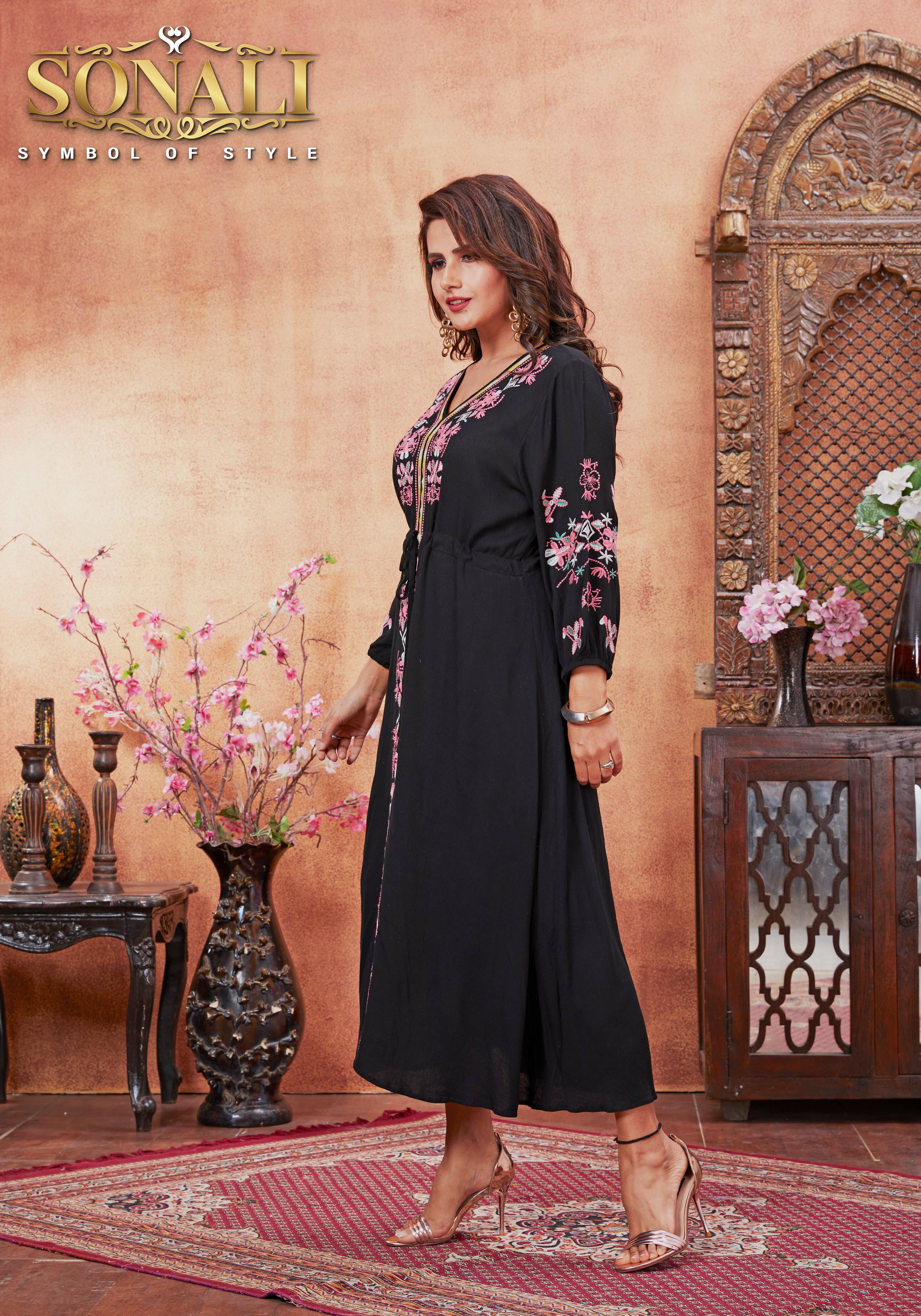 Sonali Premier Collection of Ladies Top Long Top Indian Baju Long Gown Women's Kurti Deepawali's Collection